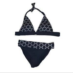 La Blanca Black & White Circles Bikini Size 10